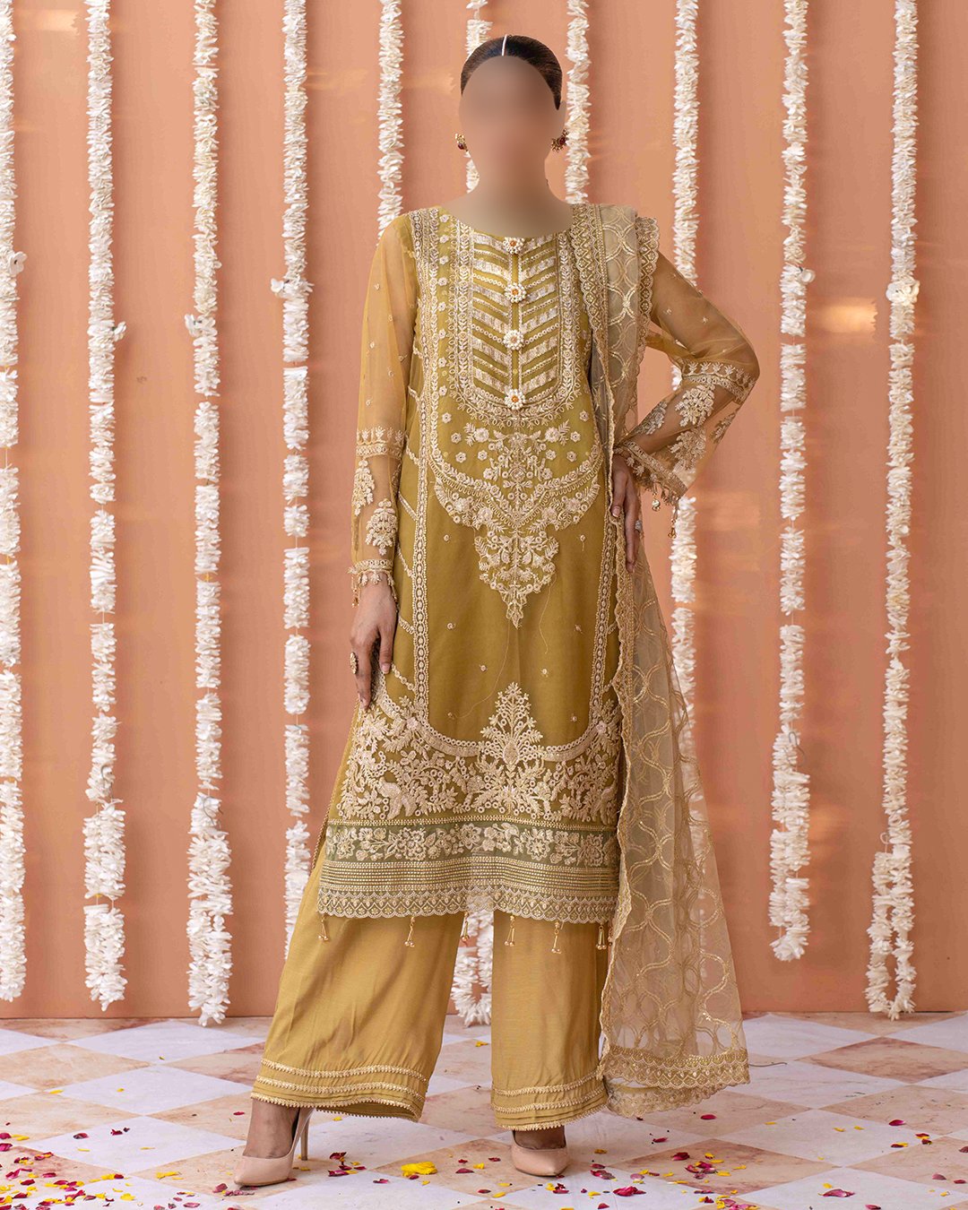 SE-05 – Mustard Glamour in Net & Silk
