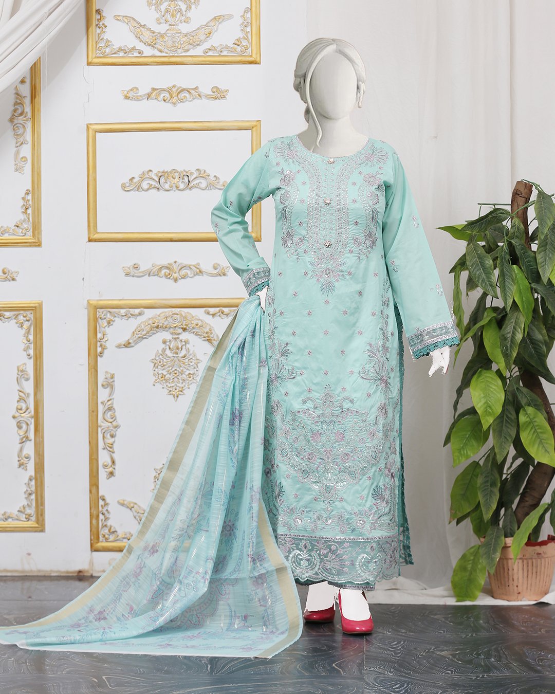 PL-101 – Graceful in Khadi Net Elegance