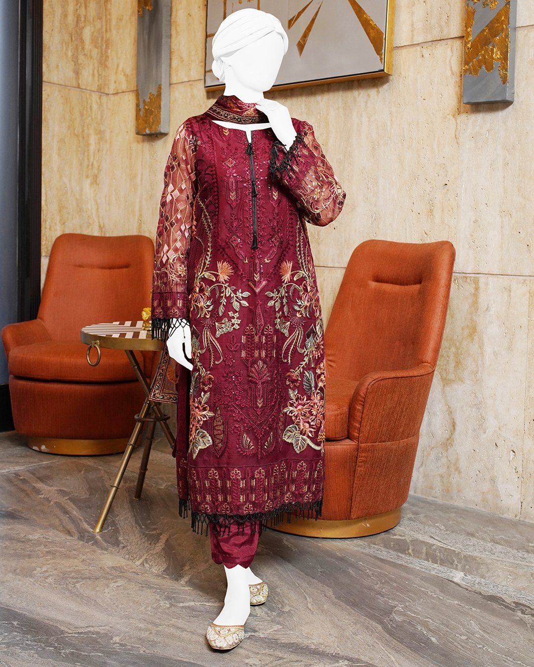 At 8 | 3 pc Pure Organza Suit
